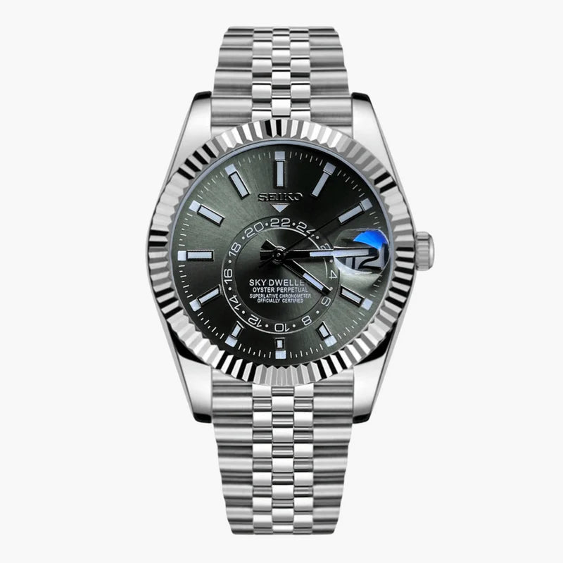 Seikodweller Silver - Olive Green