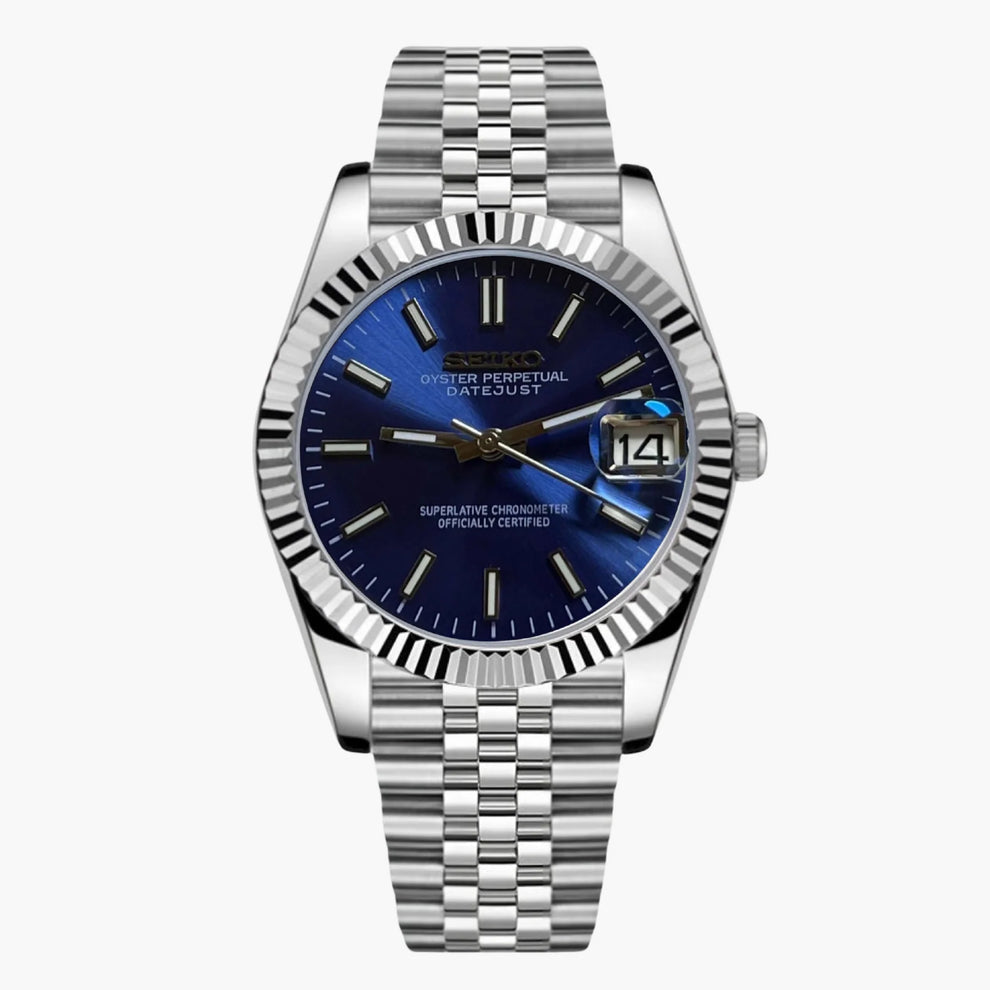 Seiko Datejust Mod - Champagne Blue