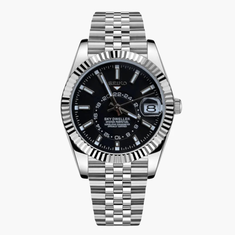 Seikodweller Silver - Black