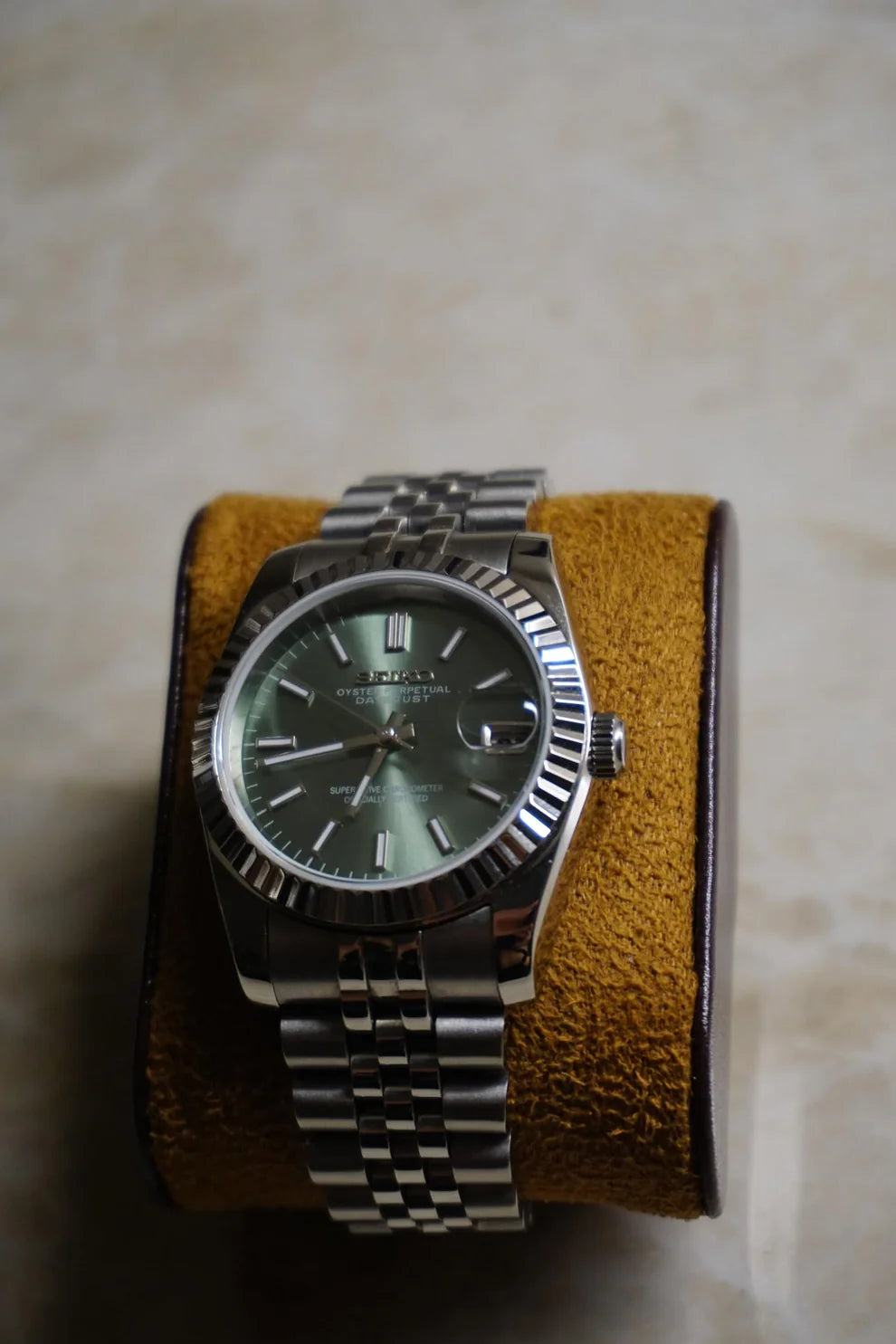 Seiko Datejust Mod - Olive Green